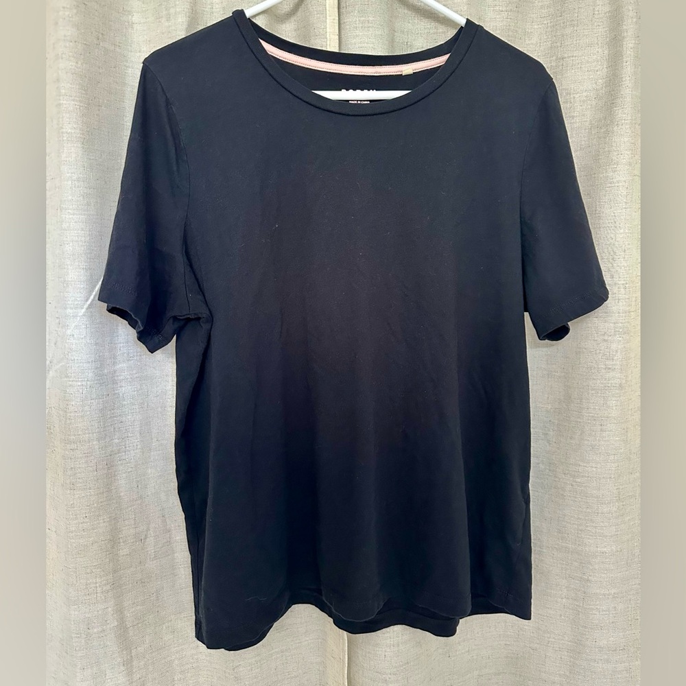 Boden Black Short Sleeve Boxy Tee